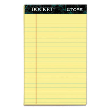 TOPS™ Docket Ruled Perforated Pads, Narrow Rule, 50 Canary-yellow 5 X 8 Sheets, 12-pack freeshipping - TVN Wholesale